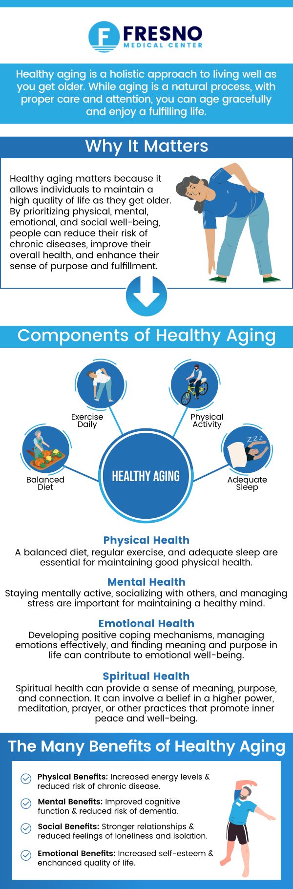 Healthy aging is essential for maintaining vitality, independence, and overall well-being as we grow older. At Fresno Medical Center, Dr. Gurmej Dhillon MD specializes in guiding patients through the aging process with personalized care plans that promote long-term health. With a focus on preventative care, nutrition, and lifestyle adjustments, we can help you navigate the complexities of aging, ensuring you can enjoy a higher quality of life in your golden years. Let us support your journey to healthy aging, so you can embrace each stage of life with confidence and vitality. For more information, please contact us today or book an appointment online now! We are conveniently located at 6069 N First St # 103, Fresno, CA 93710.