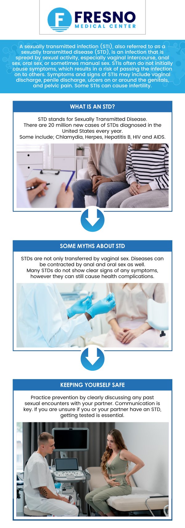 An STD (sexually transmitted disease) is an infection passed through sexual contact, and testing is essential for early detection and treatment. The cost of STD testing can vary depending on the tests you need. STD tests generally range from $50 to $400. At Fresno Medical Center, Dr. Gurmej Dhillon, MD offers affordable and confidential testing services for various sexually transmitted infections. Contact us for more information or schedule an appointment. We are conveniently located at 6069 N First St # 103, Fresno, CA 93710.